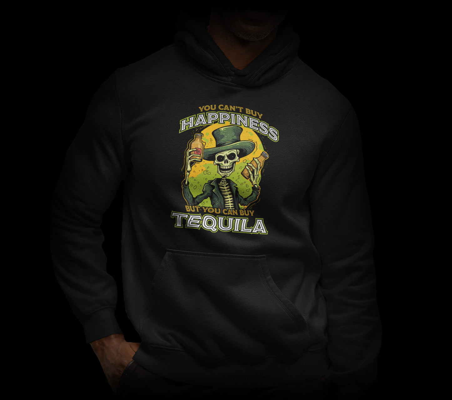 Can't Buy Happiness But You Can Buy Tequila Hooded Sweatshirt