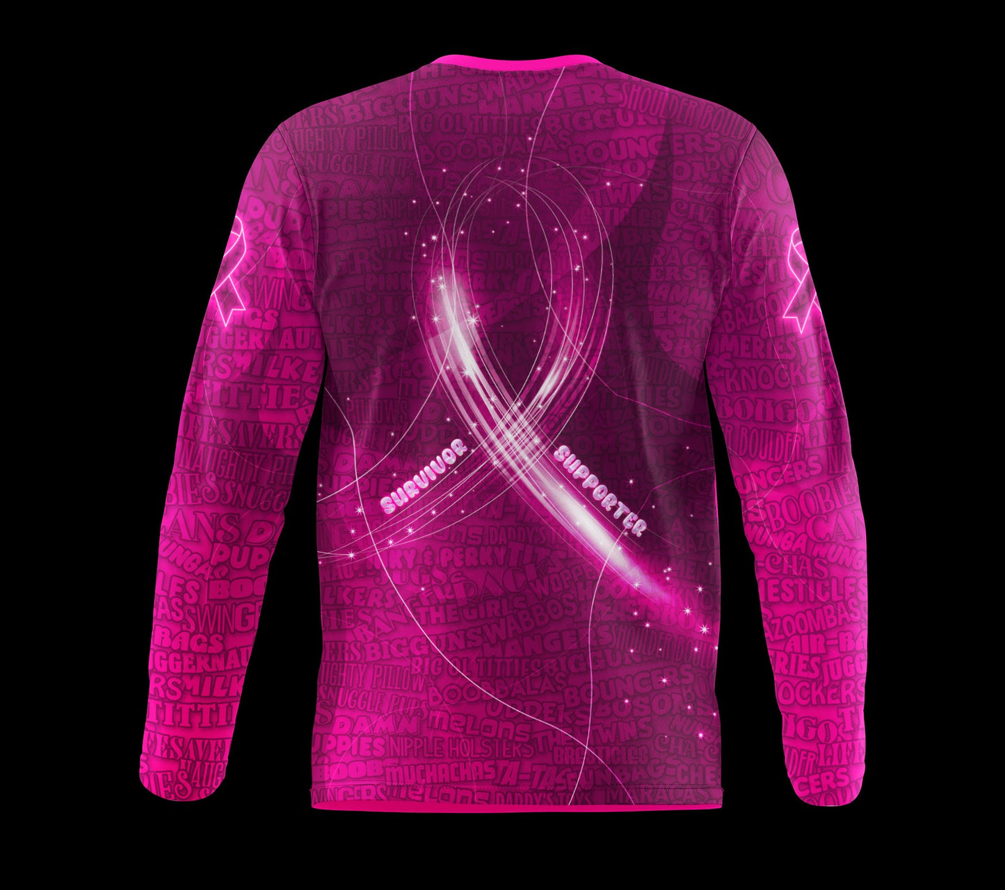 Breast Cancer Awareness Long Sleeve Shirt (with graffiti)