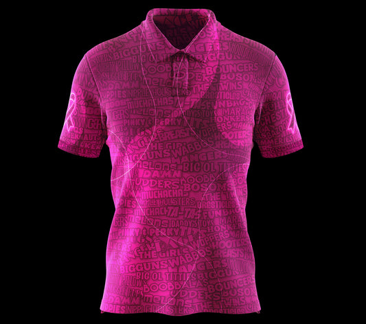 Breast Cancer Awareness Polo Shirt (with graffiti)